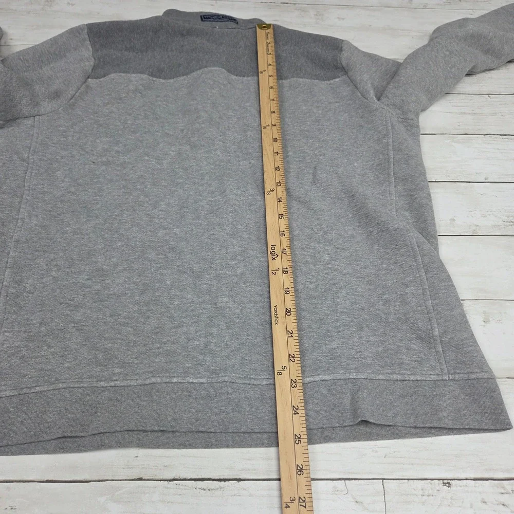 Vineyard Vines Shep Shirt Quarter Zip Pullover Mens Medium Gray Damaged